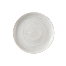 Churchill Stonecast Canvas Vitrified Porcelain Grey Round Coupe Plate 28.8cm