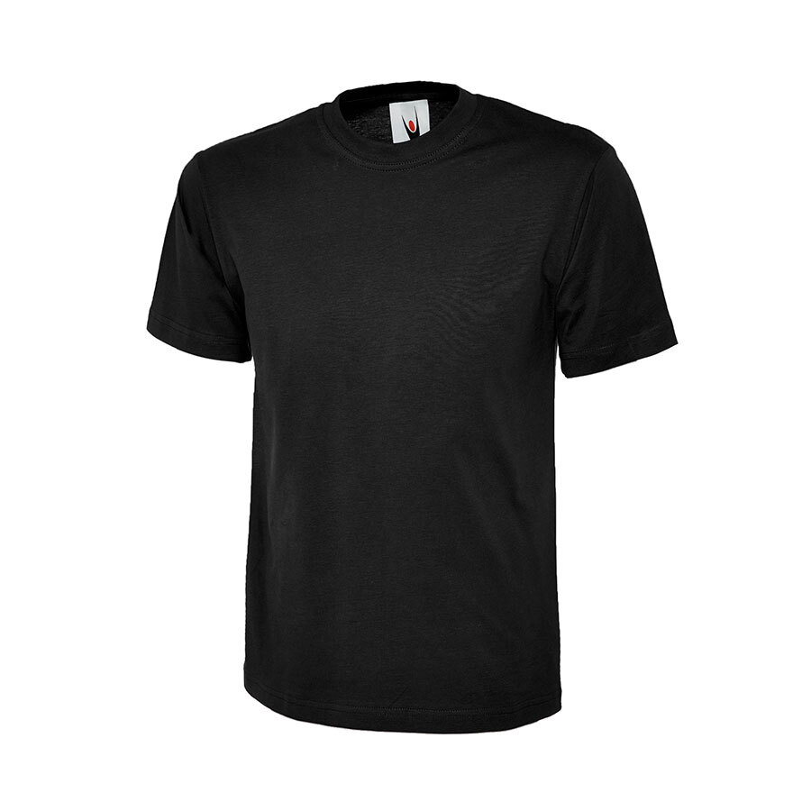 Dennys Uneek Black Classic Cotton T-Shirt
