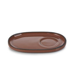 Revol Caractere Ceramic Cinnamon Oval Saucer 13.5x8.3cm