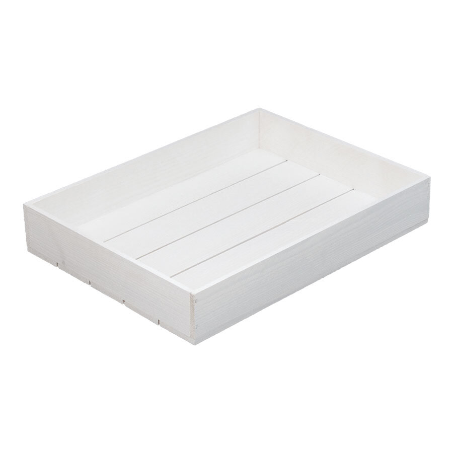 Large Rustic Tray, White