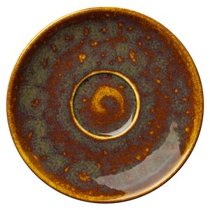 Steelite Aurora Vitrified Porcelain Vesuvius Amber Round Saucer 15.25cm