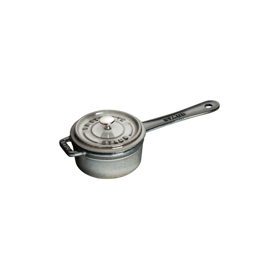 Saucepan / Pot Grey Cast Iron Round 25cl 10cm
