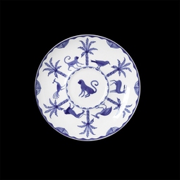 William Edwards Sultan's Garden Blue Bone China Round Tea For One Saucer 14.5cm 5.75in
