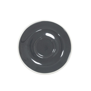 Superwhite Café Porcelain Grey Round Saucer 14cm