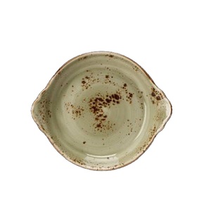 Steelite Craft Vitrified Porcelain Green Round Eared Dish 14.6cm
