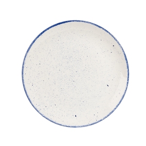 Churchill Stonecast Hints Vitrified Porcelain Indigo Blue Round Coupe Plate 26cm