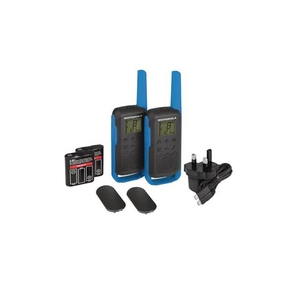 Motorola Blue Two Way Walkie Talkie And Charger