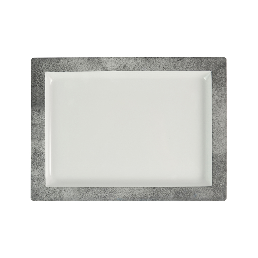 Urban White Frame Platter 28cm