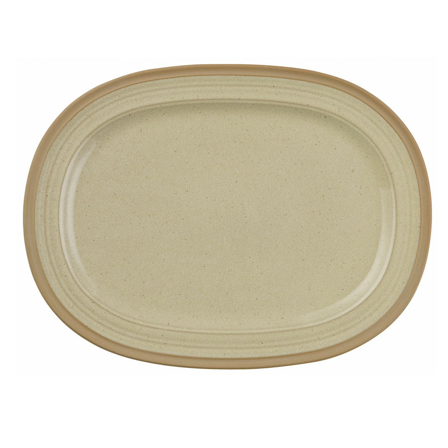 Churchill Art De Cuisine Igneous Stoneware Natural Oval Plate 35.5cm