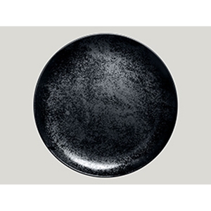 Rak Karbon Vitrified Porcelain Black Round Flat Coupe Plate 31cm