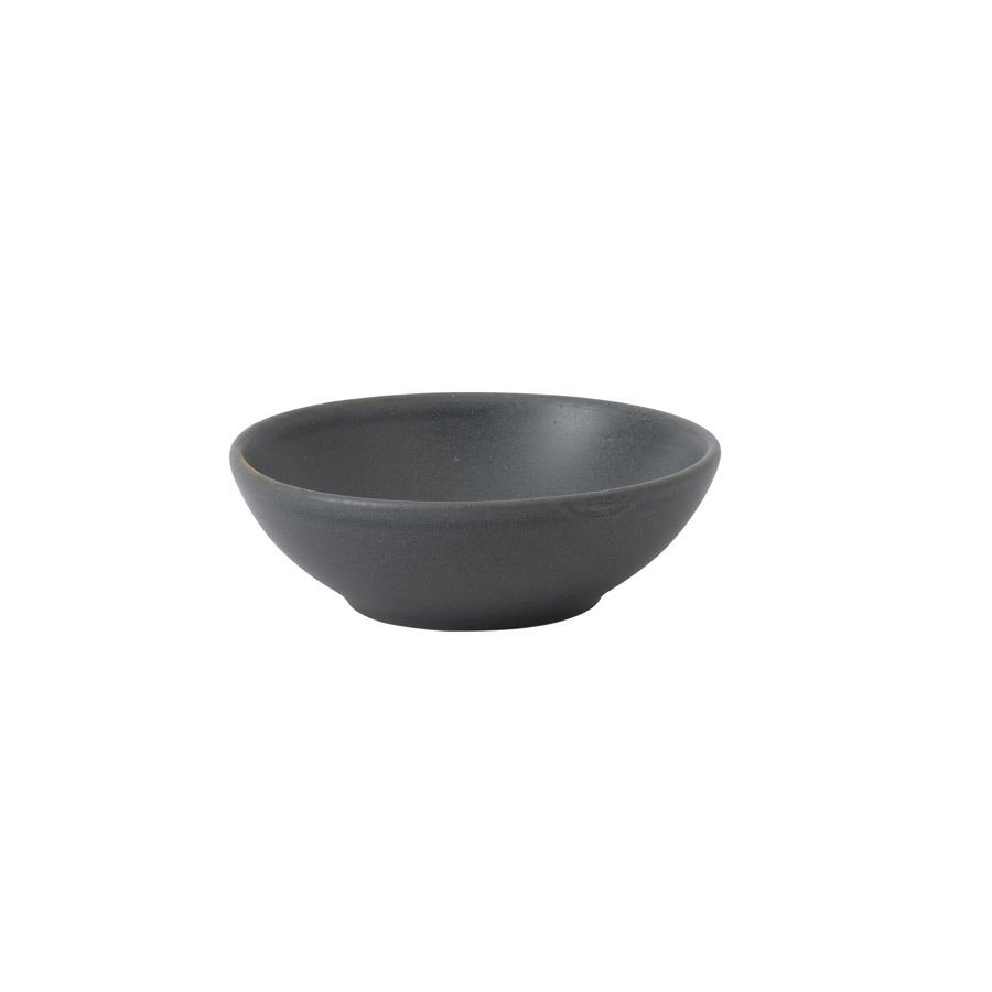 Churchill Nourish Vitrified Porcelain Seattle Grey Round Contour Shallow Bowl 11.6cm 7oz