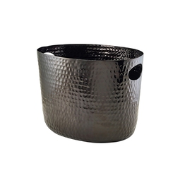 GenWare Black Aluminium Oval Hammered Wine Bucket 30.5cm