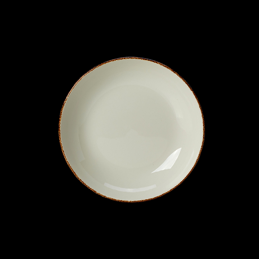 Steelite Brown Dapple Vitrified Porcelain Round Coupe Bowl 25.25cm 10 Inch