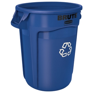 Rubbermaid Brute Polythylene Blue Round Recycling Container 76ltr
