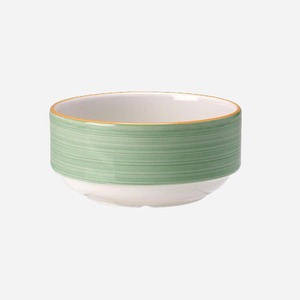 Steelite Rio Vitrified Porcelain Round Green Unhandled Soup Cup 28.5cl