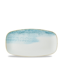 Churchill Studio Prints Homespun Accents Vitrified Porcelain Aquamarine Oblong Plate 29.8cm
