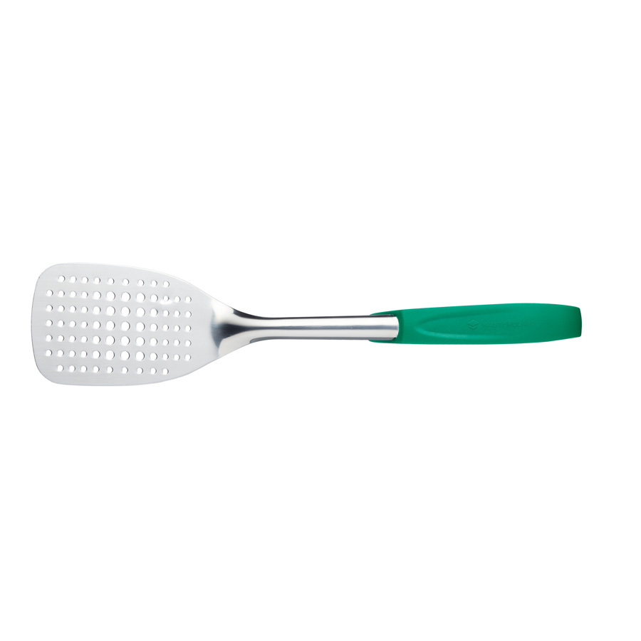 Stainless Steel Slotted Turner - Green