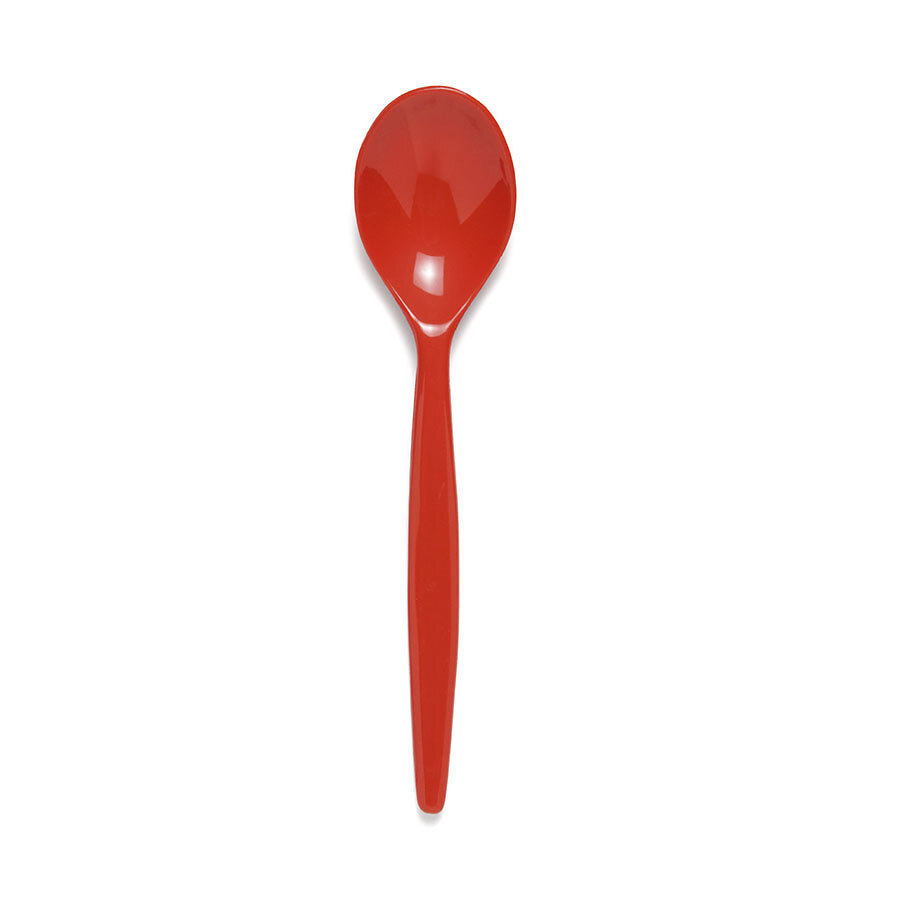 Polycarb Dessert Spoon Antibac 20cm Red