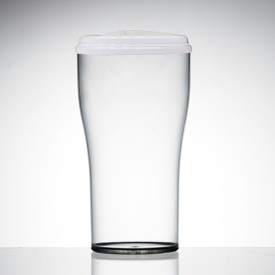 Plasma CE Marked 2 Pint Polycarbonate Glass With Lid