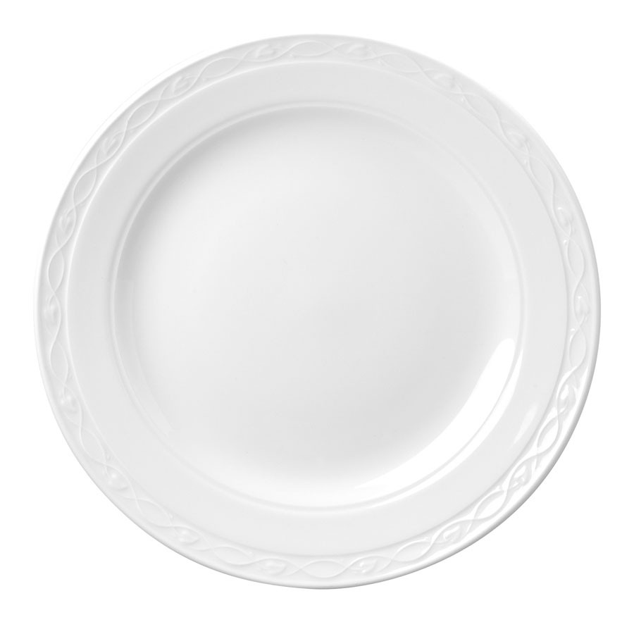 Churchill Chateau Blanc Vitrified Porcelain White Round Plate 25.4cm