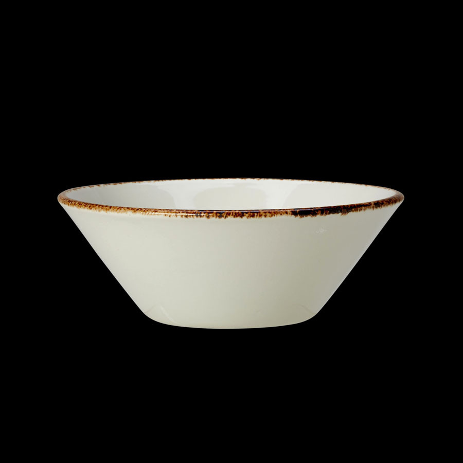 Steelite Brown Dapple Vitrified Porcelain Round Essence Bowl 14cm 5 1/2 Inch