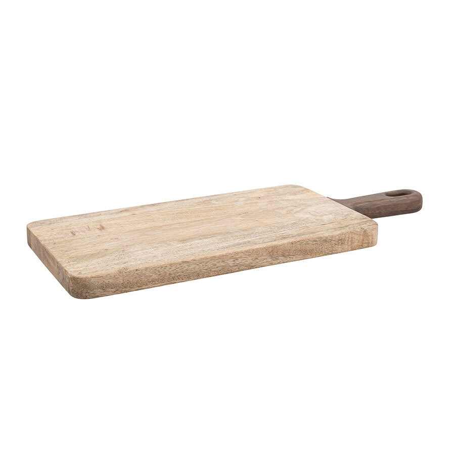 Rafters Mango Board with Brown Handle -Rectangle Long