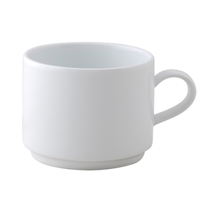 Astera Brasserie Vitrified Porcelain White Stacking Cup 22cl