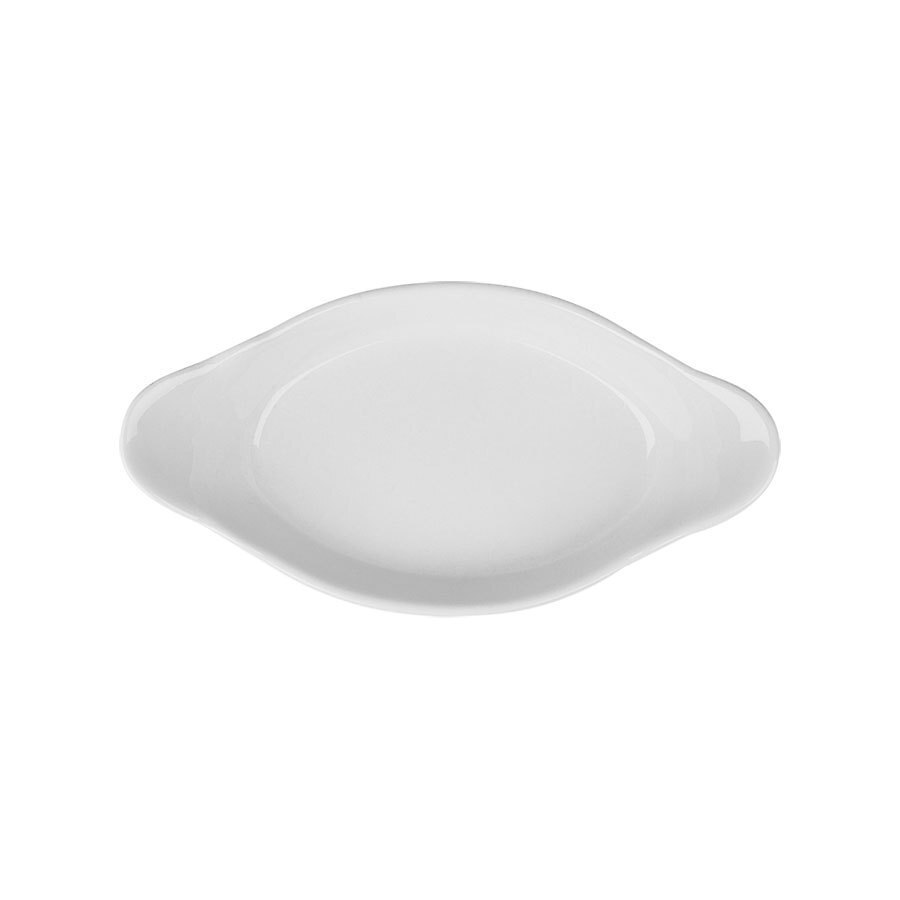 Superwhite Porcelain Oval Eared Dish 28cm