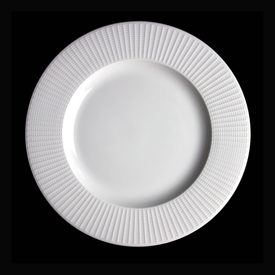 Steelite Willow Vitrified Porcelain White Round Mid Rim Plate 27cm 10 5/8 Inch
