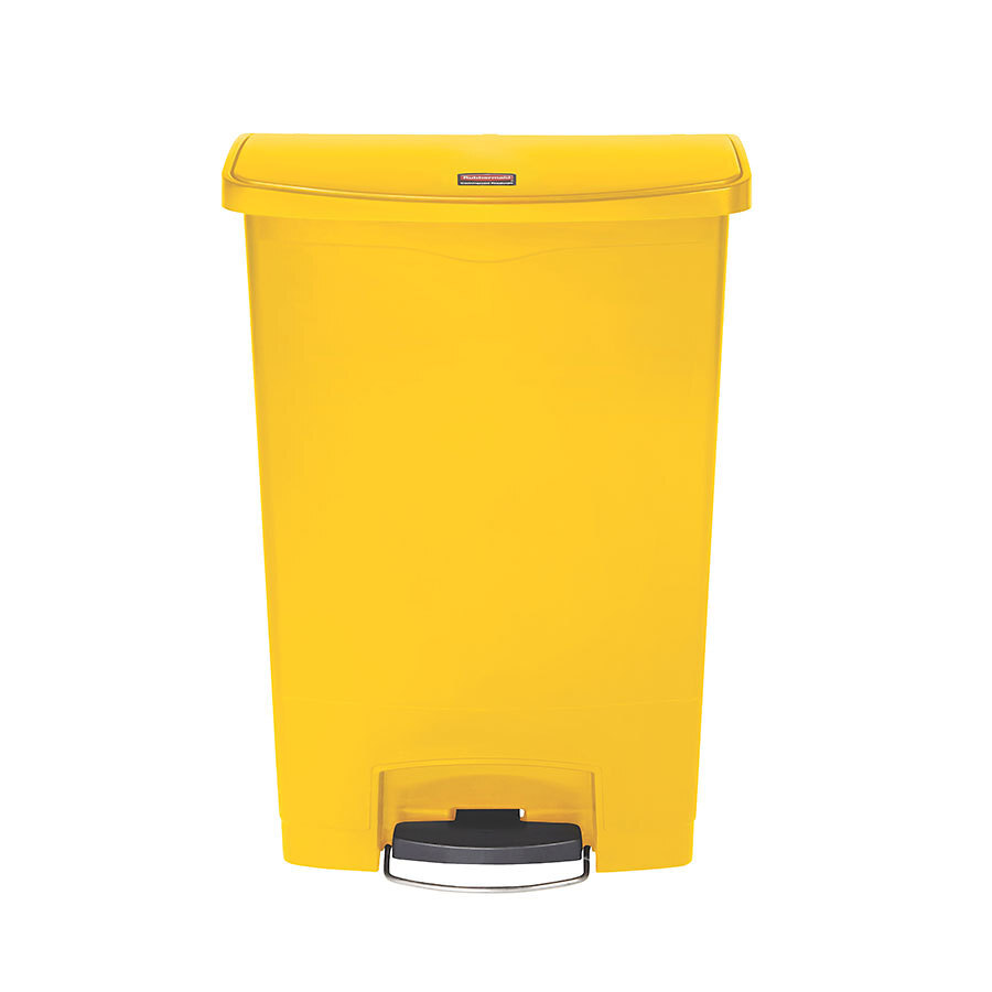 Rubbermaid Slim Step-On Bin Front Step 90 ltr Yellow
