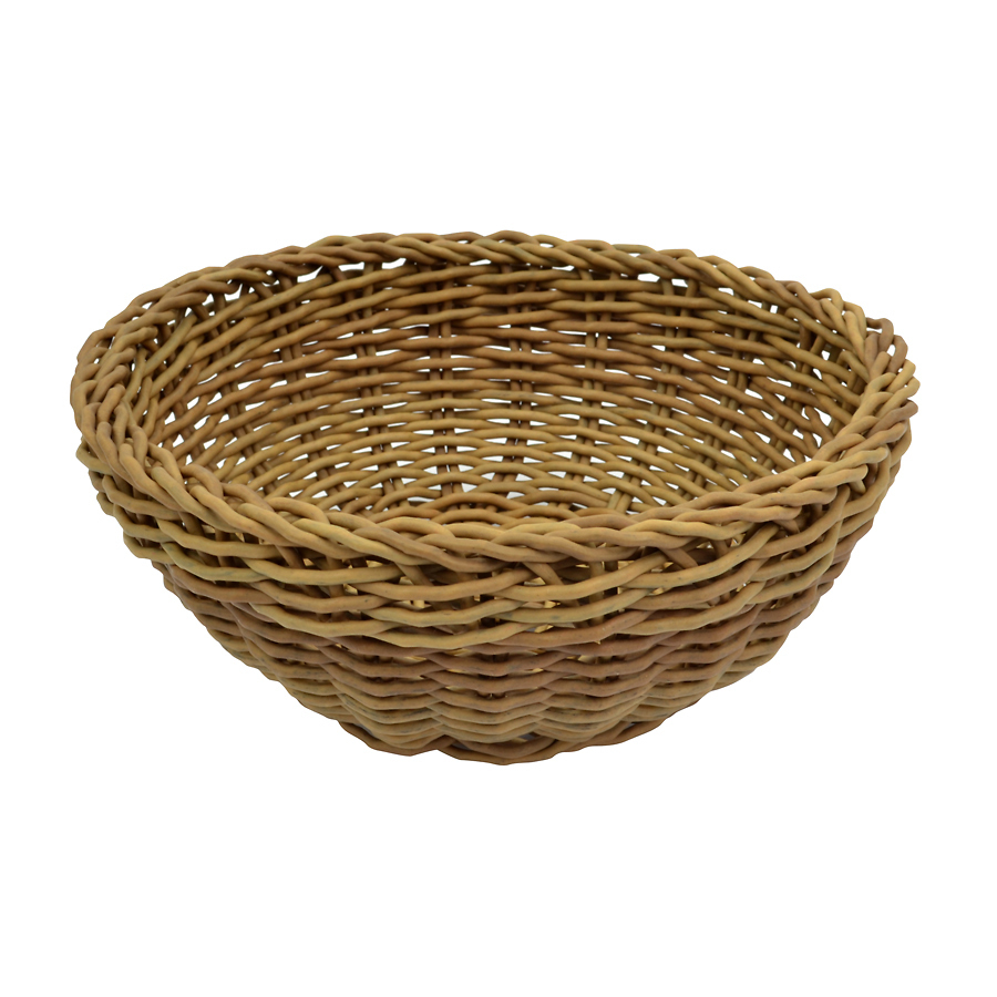 Poly Wicker Round Willow Basket 23cm