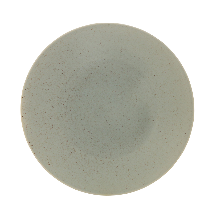 Artisan Serene Vitrified Stoneware Green Round Coupe Plate 27.5cm