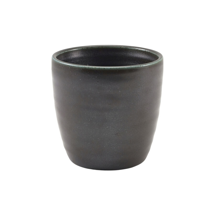 Genware Terra Porcelain Black Round Chip Cup 30cl 10.5oz