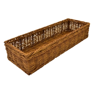 Poly Wicker Rectangle Willow Basket 55x19.5cm
