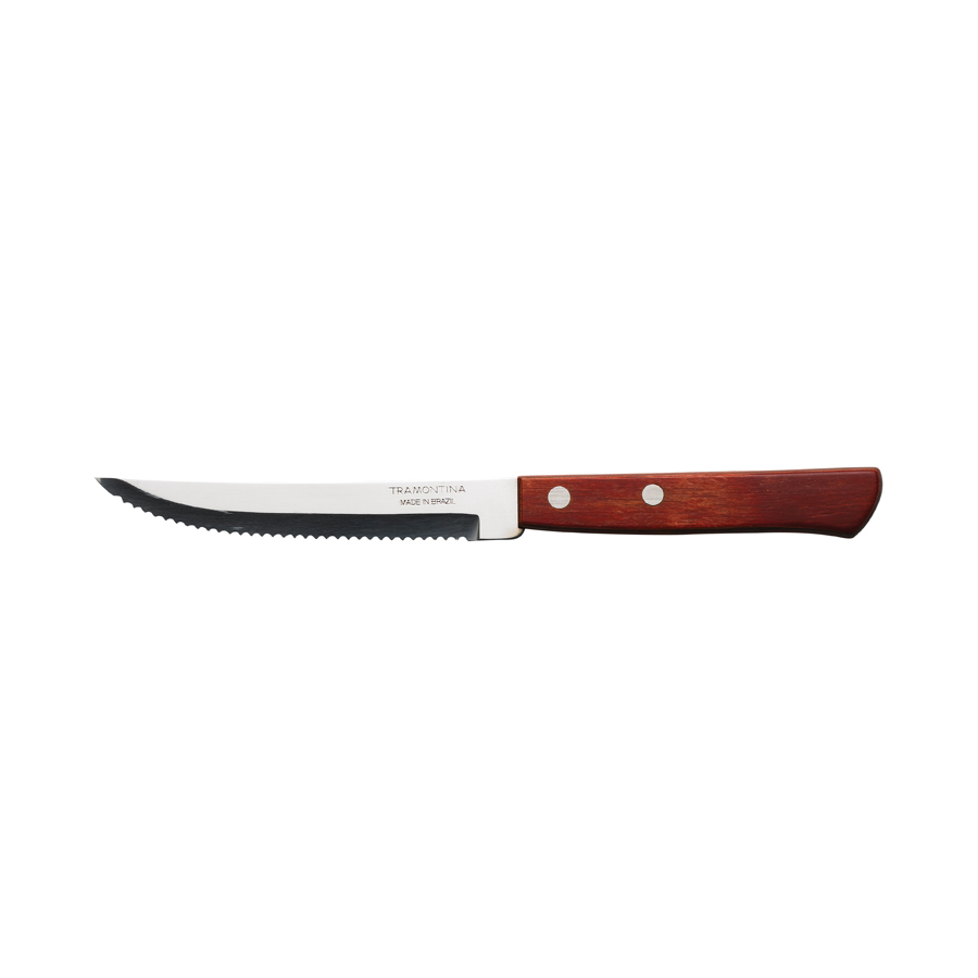 Tramontina 18/10 Stainless Steel Polywood Steak Knife Red Handle