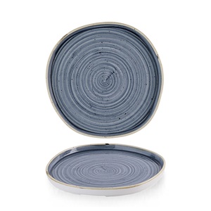 Churchill Stonecast Vitrified Porcelain Blueberry Organic Round Walled Plate 21cm