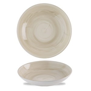 Churchill Stonecast Canvas Vitrified Porcelain Natural Round Coupe Bowl 24.8cm 40oz