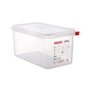 Araven Polypropylene Airtight Container Gastronorm 1/3 6ltr With ColourClips and Label