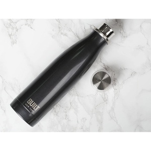 BUILT Double Walled Charcoal Stainless Steel Water Bottle 500ml