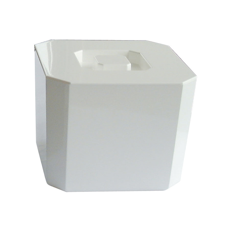 Plastic Ice Bucket 4.5ltr White Octagonal