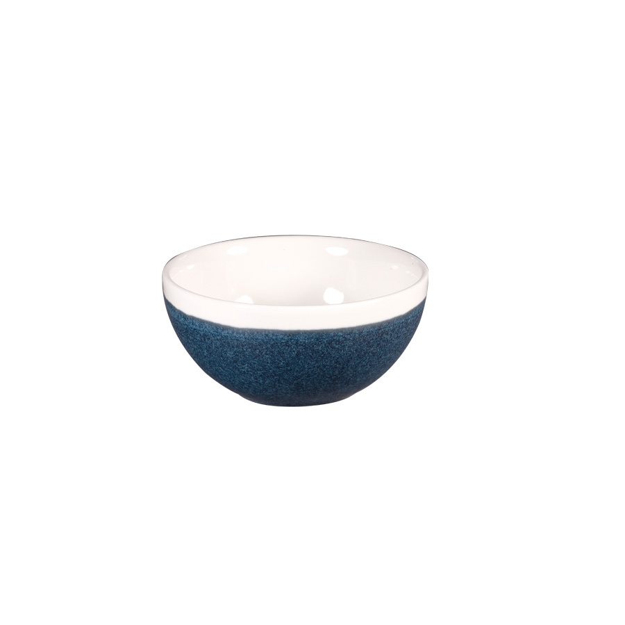 Churchill Monochrome Vitrified Porcelain Round Sapphire Blue Bowl 47cl 16.5oz