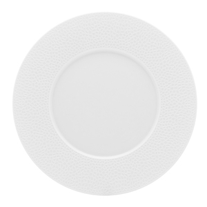 Guy Degrenne L Fragment Porcelain White Round Wide Rim Dinner Plate 32cm