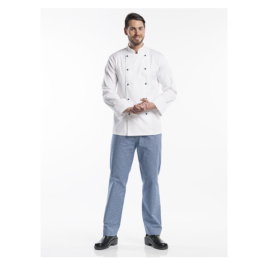 Chaud Devant Classic Unisex White Polycotton Long Sleeve Button Hole Chef Jacket