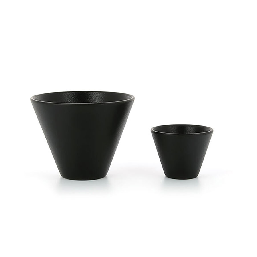Revol Equinoxe Porcelain Black Round Conik Bowl 6.3cm 5cl