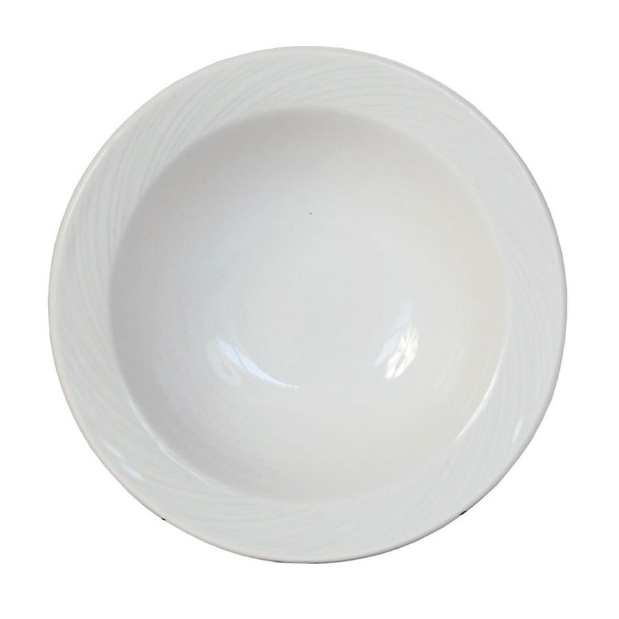 Steelite Spyro Vitrified Porcelain White Round Stone Rim Bowl 16.5cm