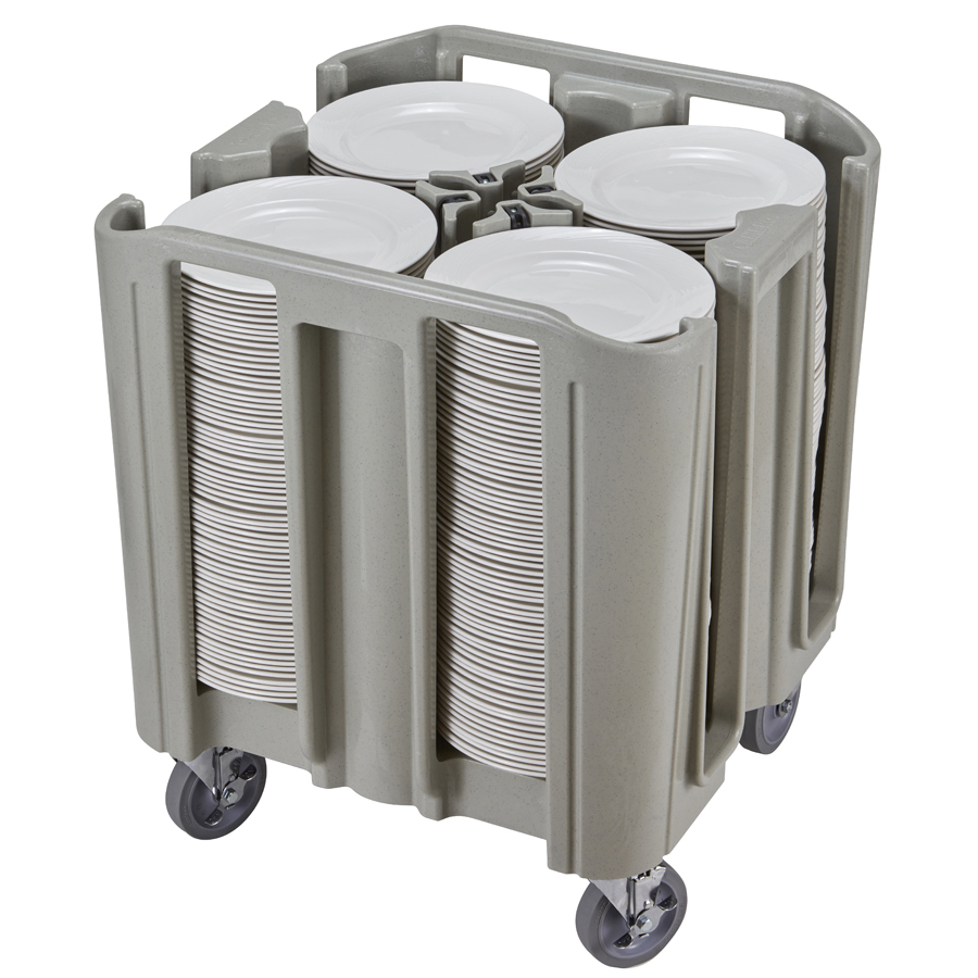 Compact Adjustable Dish Cart 4 Towers