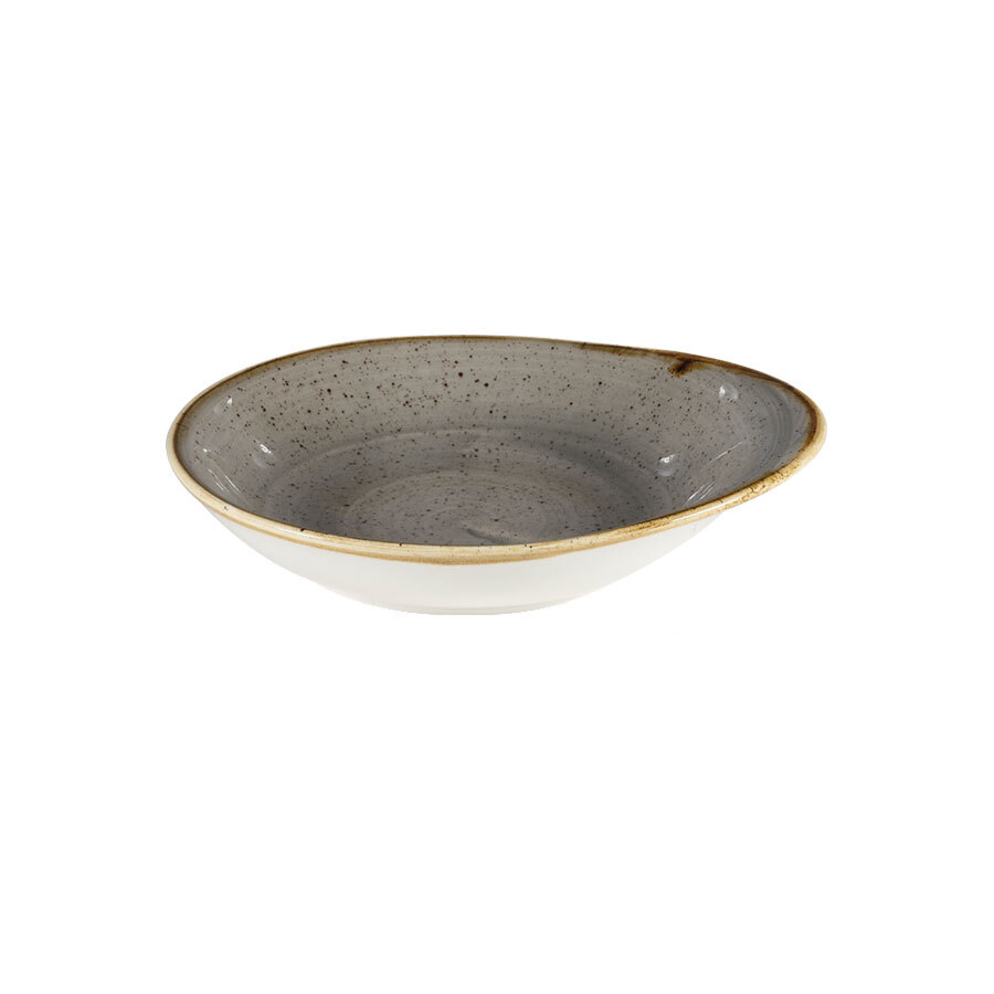 Churchill Stonecast Vitrified Porcelain Peppercorn Grey Round Dish 16x14.5cm 17cl 6oz