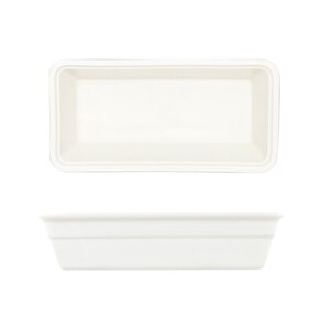 Crème Galerie Vitrified Porcelain White Oblong Baking Dish 25.5x13cm