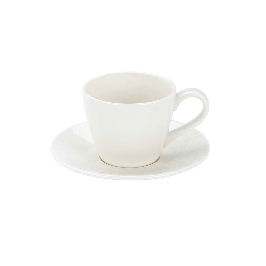 Elia Orientix Bone China White Round Espresso Cup Saucer 12cm For B2344