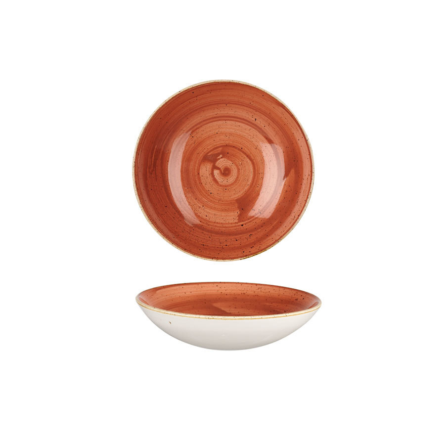 Churchill Stonecast Vitrified Porcelain Spiced Orange Small Coupe Bowl 18.2cm 42.6cl 15oz